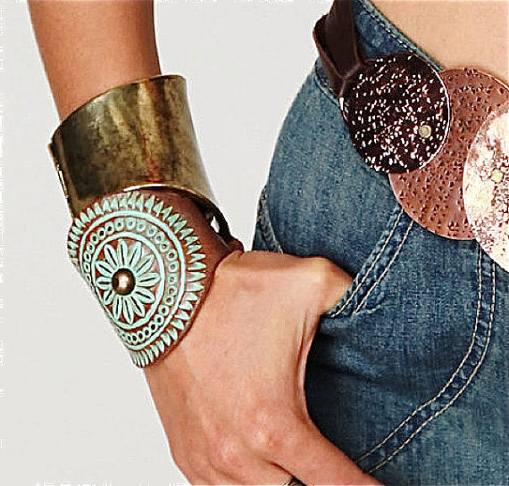 Studded Genuine Leather Bracelet