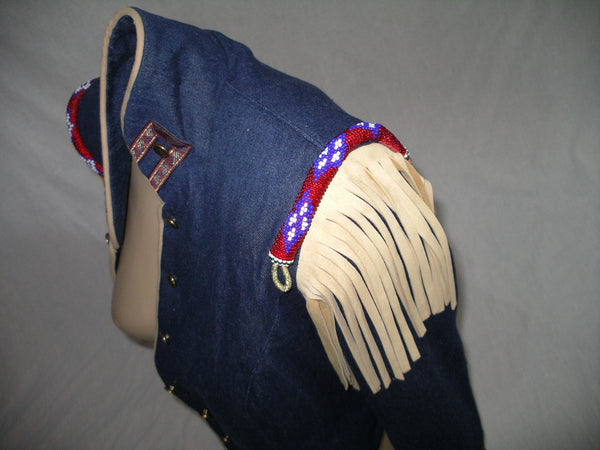 Jean Jacket With Seed Beads