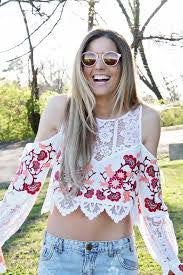 Boho Cold Shoulder Top