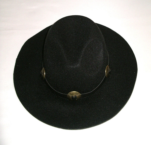 Wide Brim Fedora Conchos