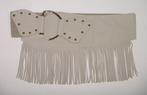 Beige Fringe Belt