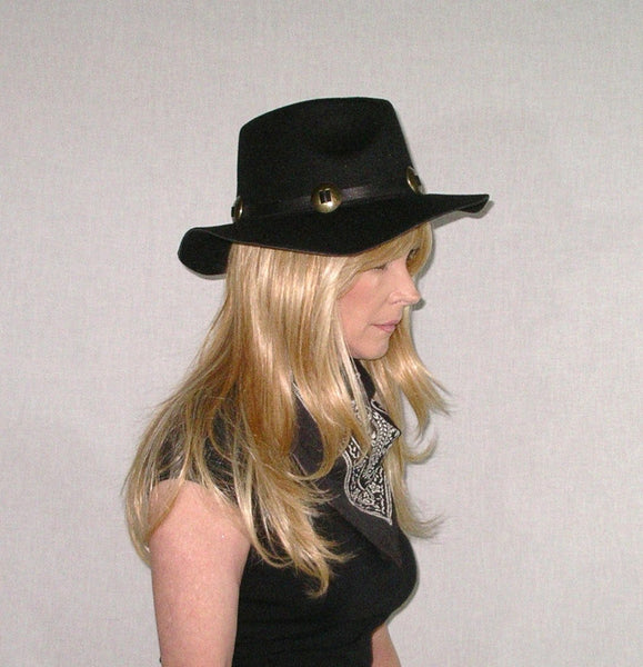 Black Wide Brim Hat