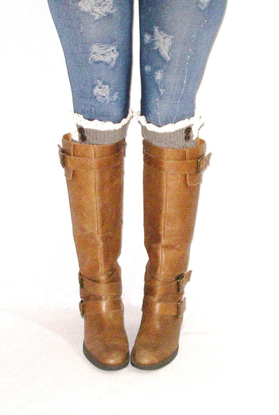 Lace Button Boot Socks