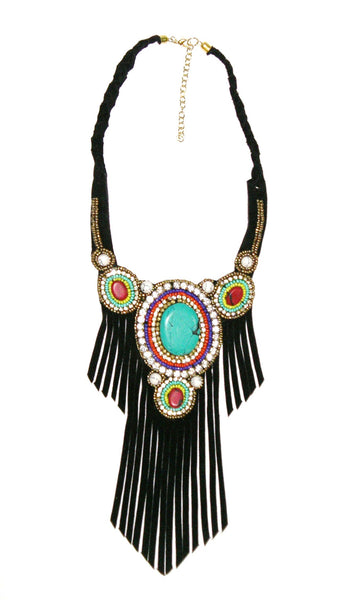 Leather Turquoise Necklace
