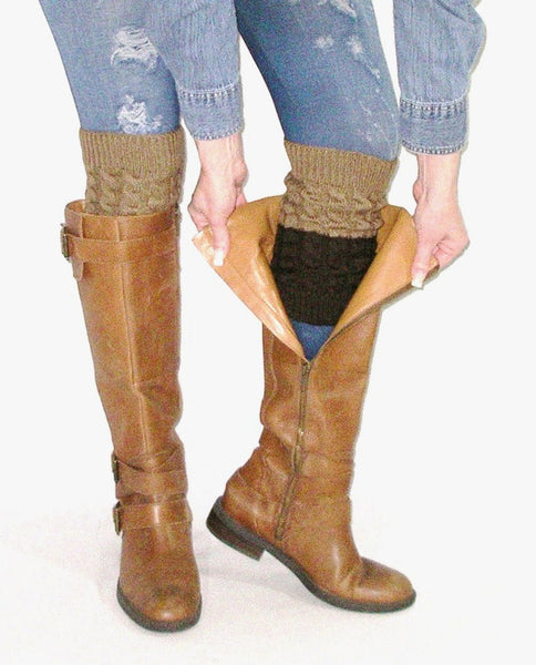 Two Tone Brown Boot Cuffs