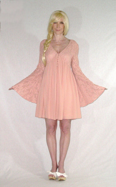Pink Bell Sleeve Dress