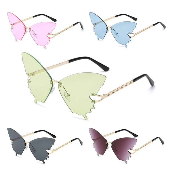 Colored Butterfly Sunglasses