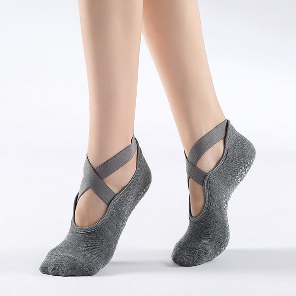 Charcoal Gray Yoga Socks