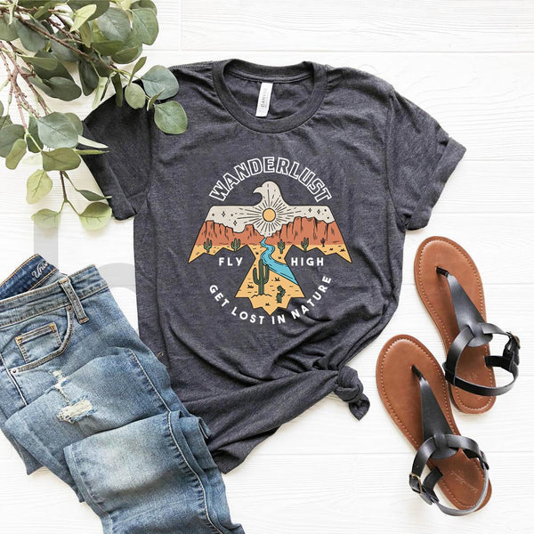 Gray Wanderlust T Shirt