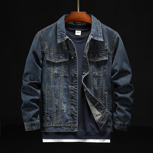 Mens Embroidery Jean Jacket