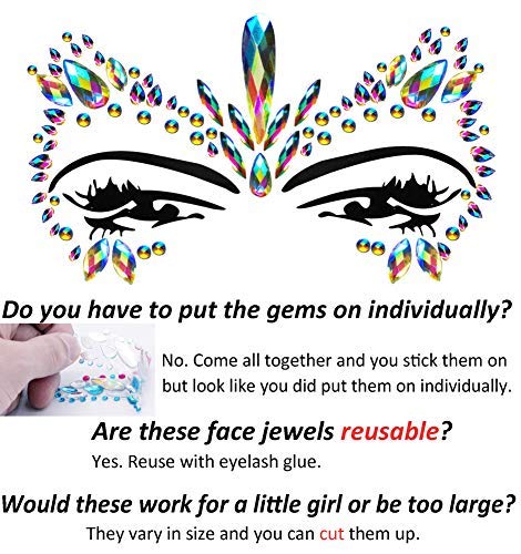 Face Jewels Tribal Face Bindi Sticker Sets 16 Different Styles Faceted Marquis Teardrop Iridescent Clear Colored Gold Diamond Shaped Accent Your Eyes Check Them Out!