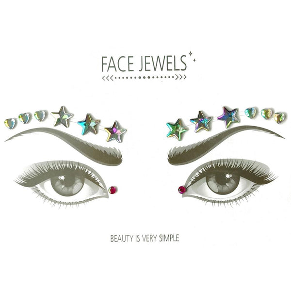 Face Jewels Tribal Face Bindi Sticker Sets 16 Different Styles Faceted Marquis Teardrop Iridescent Clear Colored Gold Diamond Shaped Accent Your Eyes Check Them Out!