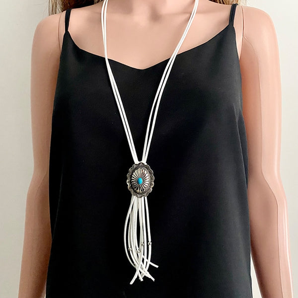 Leather Necklace With Fringe