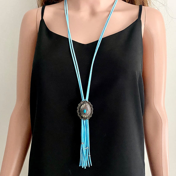 Leather Tassel Necklace