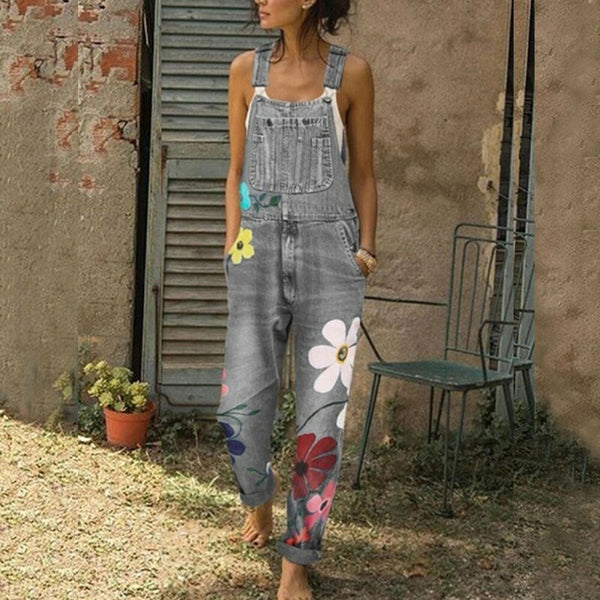 Gray Denim Overalls