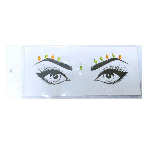 Face Jewels Tribal Face Bindi Sticker Sets 16 Different Styles Faceted Marquis Teardrop Iridescent Clear Colored Gold Diamond Shaped Accent Your Eyes Check Them Out!