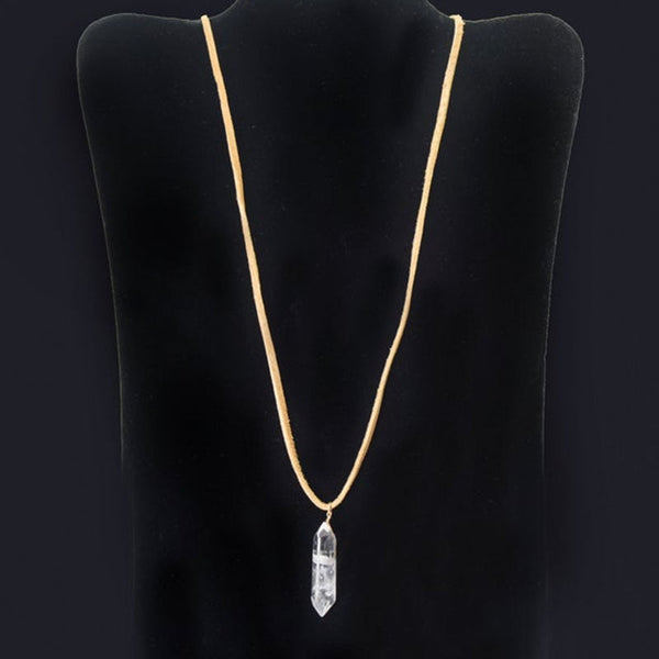 Clear Quartz Crystal Necklace