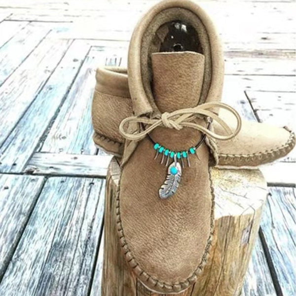 Ladies Tan Moccasins