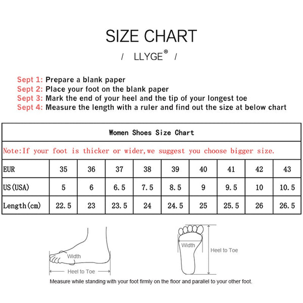 Moccasin Size Chart