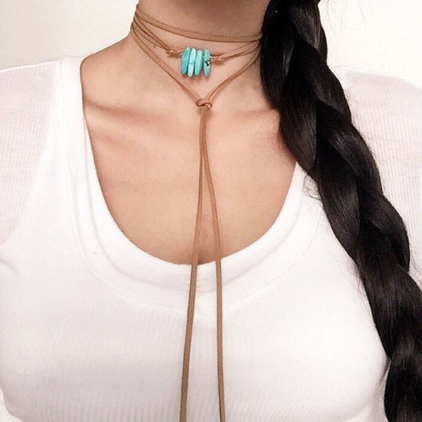 Tan Leather Necklace