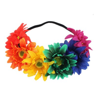 Rainbow Hair Wreath