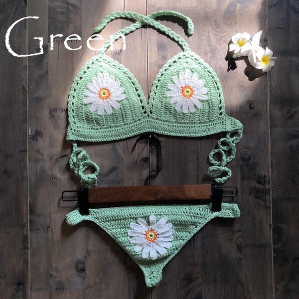Mint Green Crochet Bikini