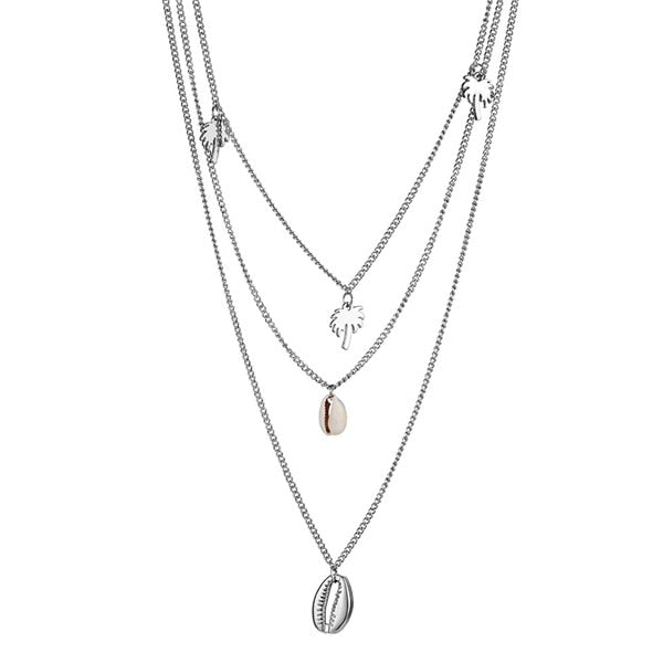 Silver Cowrie Shell Necklace