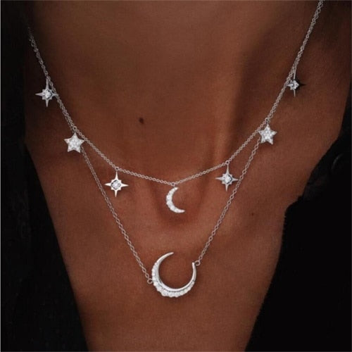 Moon & Stars Necklace