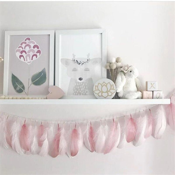 Pink Feather Garland