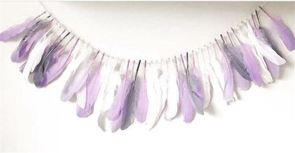 Purple Feather Garland