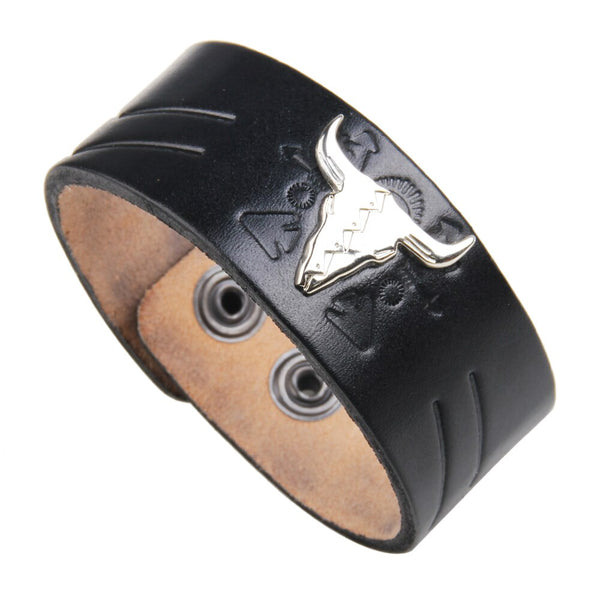 Leather Longhorn Bracelet