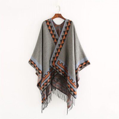 Aztec Ruana Aztec Ruana Poncho In 10 Different Colors Imitation Cashmere Indian Bl ...