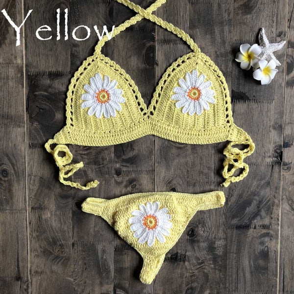 Yellow Crochet Bikini