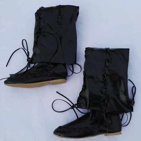 Lace Up Over The Knee Moccasins In Brown Black Red Or Pink Fitted Boots Lace Up Sides And Front Vegan Leather Tribal Native