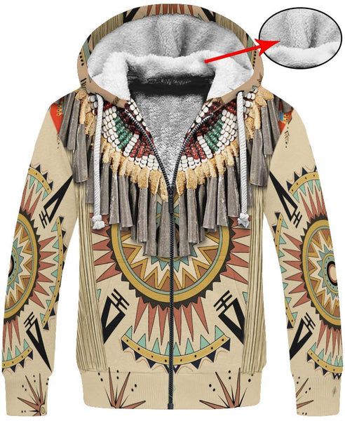 Mens Tribal Zipper Hoodie