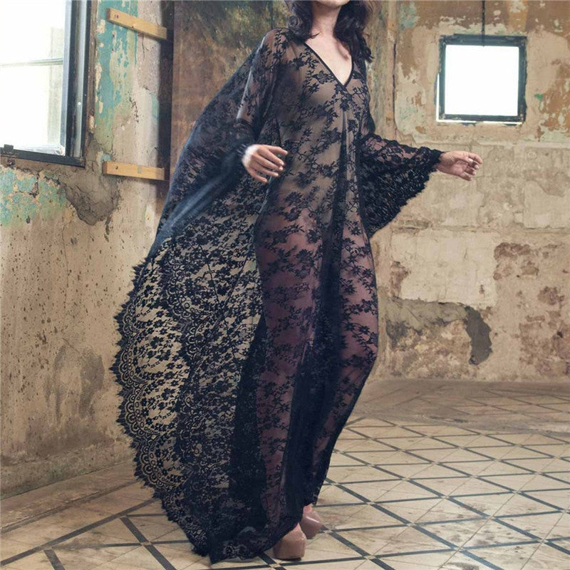 Lace Kaftan White Or Black Maxi Beach Dress Bikini Cover Up Angel Wing Made4Walkin Lace Kaftan White Or Black Maxi Beach Dress Bikini Cover Up Angel Wing Made4Walkin