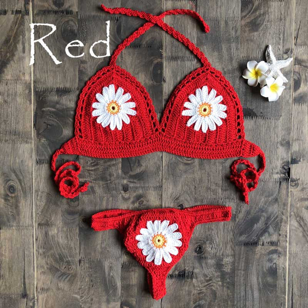 Red Daisy Bikini