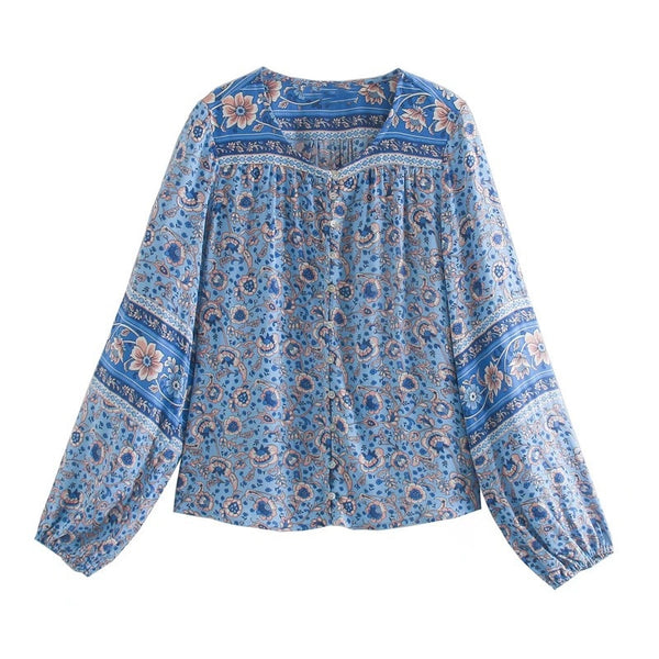 Floral Peasant Top