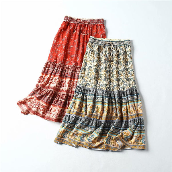 Bohemian Midi Skirts