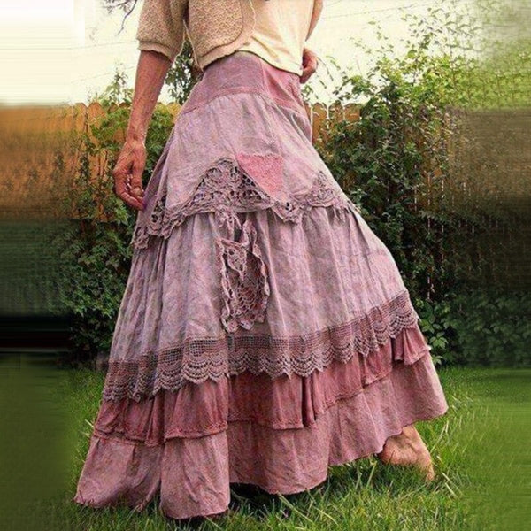 Long Skirt With Lace