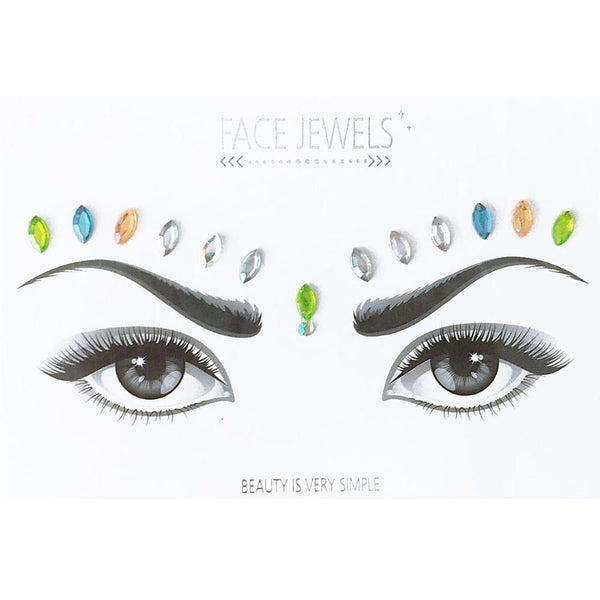 Face Jewels Tribal Face Bindi Sticker Sets 16 Different Styles Faceted Marquis Teardrop Iridescent Clear Colored Gold Diamond Shaped Accent Your Eyes Check Them Out!