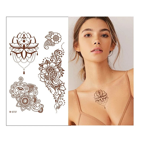 Henna Flower Tattoos