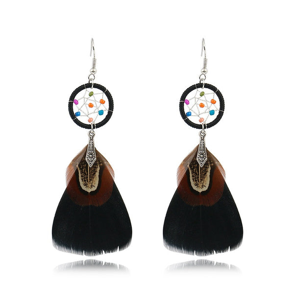 Boho Dangle Earrings 10 Different Styles You Choose Leather Fringe Turquoise Charms Cowrie Shells Beads Tassels Feathers Dream Catchers Patina Conchos