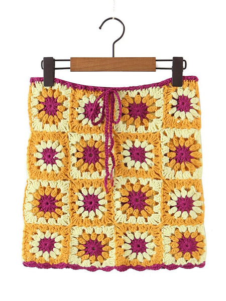Crochet Sunflowers Skirt