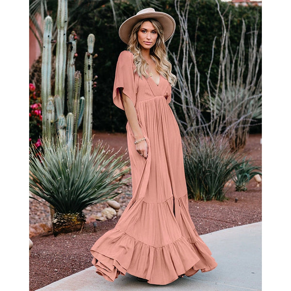 Tiered Hem Maxi Dress
