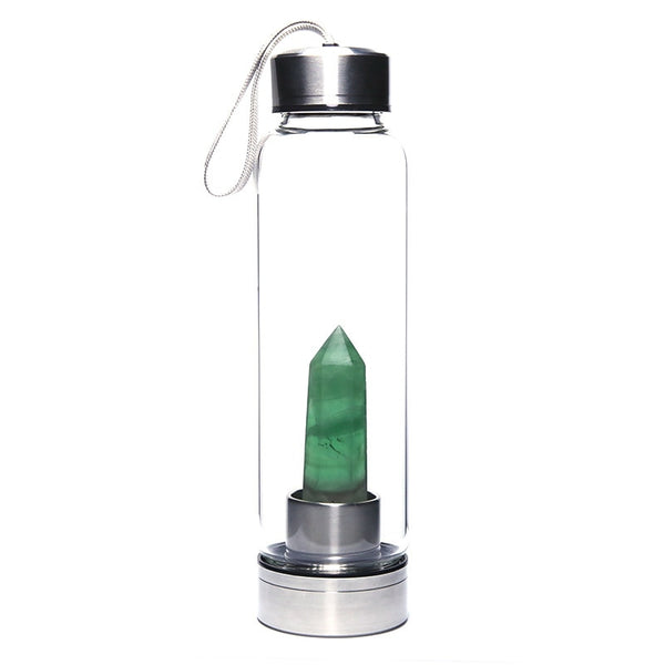 Green Crystal Water Bottle