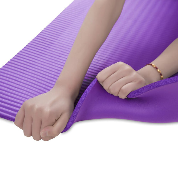 Yoga Mats In Black Purple Or Pink You Choose Thick Cushioned Fitness Mats Great For Cushioning Hard Gym Floors And For No Slipping 10mm Thickness