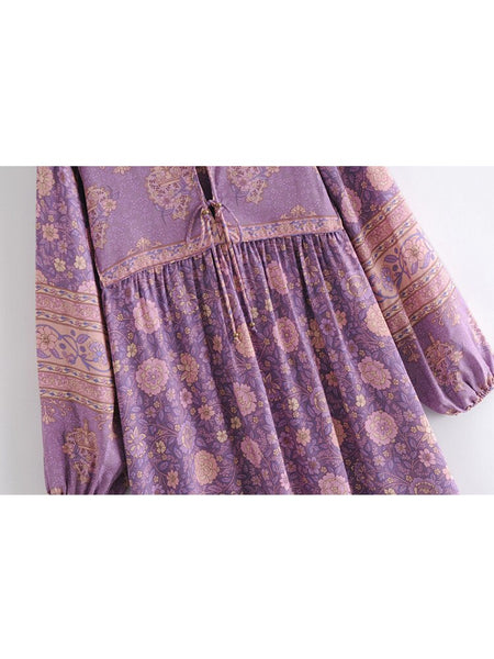 Lavender Bohemian Maxi Dress