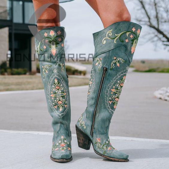 Knee High Ladies Cowboy Boots
