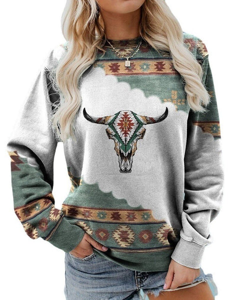 Buffalo Skull Ladies Top